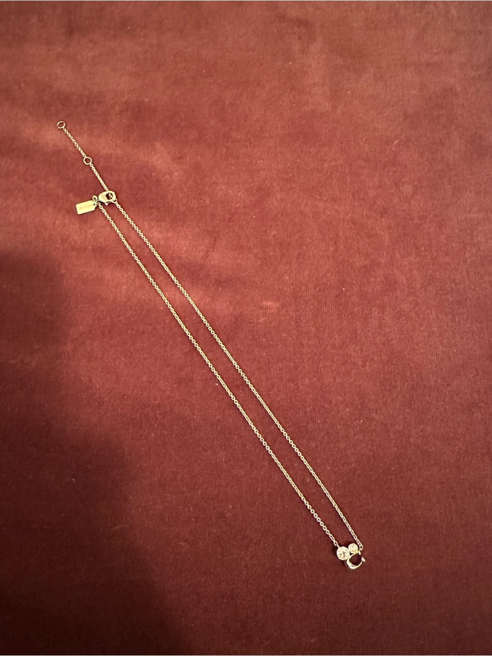Coach gold necklace